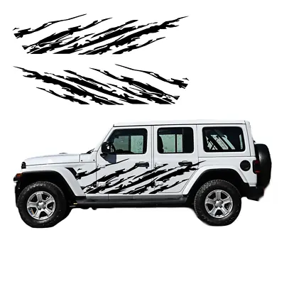 Graphic Mud Splash Stripe Car Sticker For Jeep Wrangler 4 Door Side Vinyl Decals • $69.99