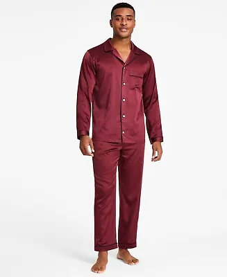 I.N.C. International Concepts Men's 2Pc. Tipped Pajama Set Red Large • $15.14