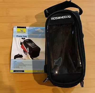 Roswell Bike Top Tube Front Frame Phone Holder & Storage Case Black NEW • $14.99