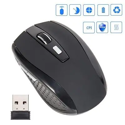 2.4GHz USB Receiver Cordless Wireless Optical-Mouse Mice Laptop PC Computer • $3.47