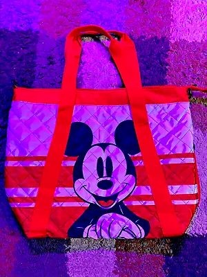 Disney Mickey Mouse Quilted Tote Bag With Carry Strap Used Once Excellent Cond. • $25