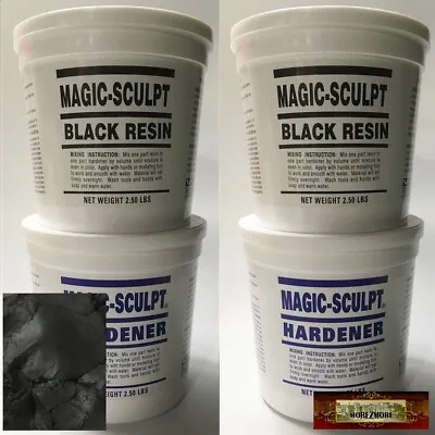 M02050x2-FS MOREZMORE 10 Lb BLACK Magic Sculpt Sculp Epoxy Clay Model Putty • $117.58