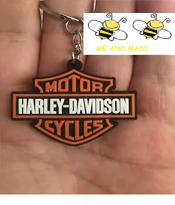 Harley Davidson Motorbike Cycle Fat Boy Softail Night Sports Car Pvc Keyring • $5