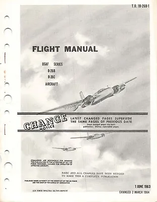 Douglas B-26B B-26C Invader 1964 Flight Manual Pilot's Handbook - CD • $27.95