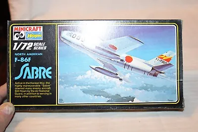 1/72 Scale Hasegawa North American F-86F Sabre Jet Model Kit #015 BN Open Box • $27