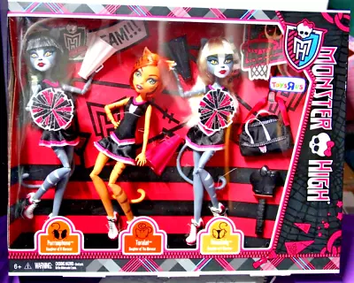 Monster High Fearleading Doll Set Toralei Werecat Sisters Purrsephone Meowlody • $399.99