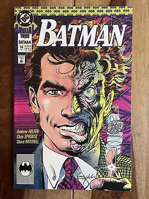 Batman Annual #14-giant-1990-origin Of Two-face-cover Art By Neal Adams Nm+ 9.6 • $6.95