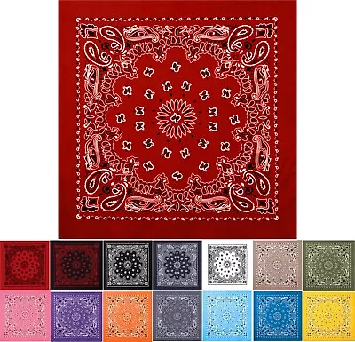 Jumbo Trainmen Paisley Bandana Cotton Sport Biker Extra Large Head Face Wrap 27  • $7.99