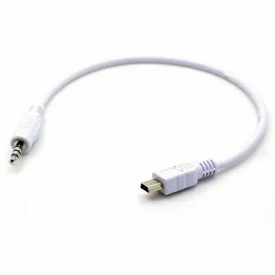 Mini USB Type B To 3.5mm Male Jack Adapter Cable 4 PIN Stereo Audio - 50cm • £8.17