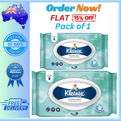 Kleenex Flushable Fresh Wipes Fragrance Free 42 Wipes • $5.47