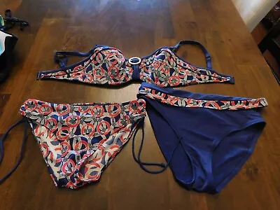 Panache Bikini Size 8 Blue/Red/White • $9.99