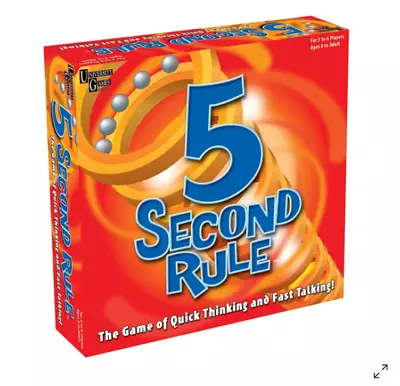 5 Second Rule Quick Thinking Fast Talking Gameboard University Games 3-6 Players • $30