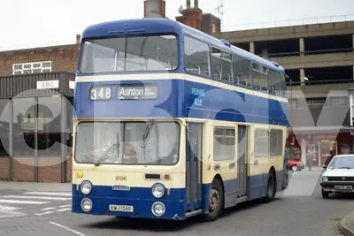 Bus Photo - Pennine Blue KWJ136P Daimler Fleetline Ex Chesterfield In Ashton • £1.19