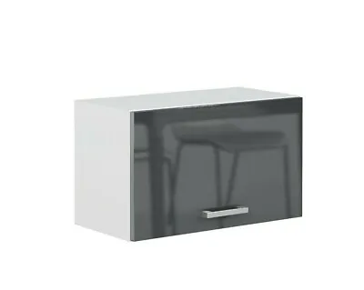 £84.95 • Buy Kitchen Compact Unit Extractor Cabinet Wall 600mm 60 Soft Close Grey Gloss Luxe