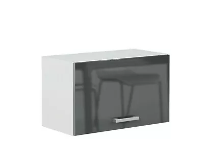 Kitchen Compact Unit Extractor Cabinet Wall 600mm 60 Soft Close Grey Gloss Luxe • £79.95