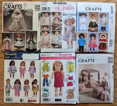 McCall's Simplicity Doll Clothes Patterns - You Choose • $7.90