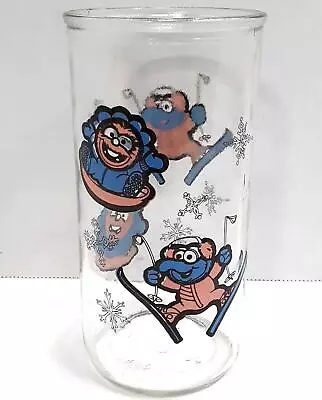 Vintage Jim Henson Muppet Babies Glass Jelly Jar Gonzo Skiing And Animal 1989 • $16.14