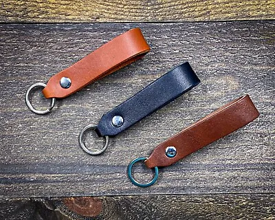 Thick Leather Belt Loop Keychain Key Fob Made In USA By Tinkerman Leatherworks • $9.49