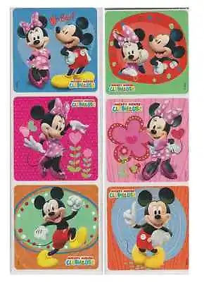 25 Mickey And Minnie Mouse Glitter Stickers 2.5  X 2.5  Each Party Favors • $3.49