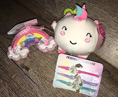 $41.37 • Buy Claire’s Miss Glitter Squishy Plush Unicorn Kitty Ring Box Bracelet Jewelry Lot