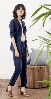 $75 • Buy Zara Linen Blend Safari Jacket S