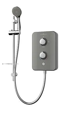 Gainsborough Slim Duo 9.5kW Electric Shower Grey 3 Spray Head Handset Bathroom • £163.07