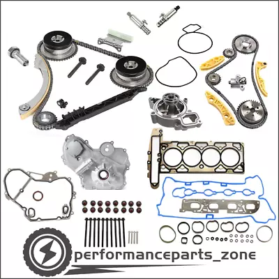 Timing Chain Kit VCT Selenoid Actuator Gear Water Pump Fits GM 2.2L 2.4L Ecotec • $278