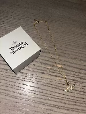 Vivienne Westwood Gold Saturn Pendant Necklace With Box • $49