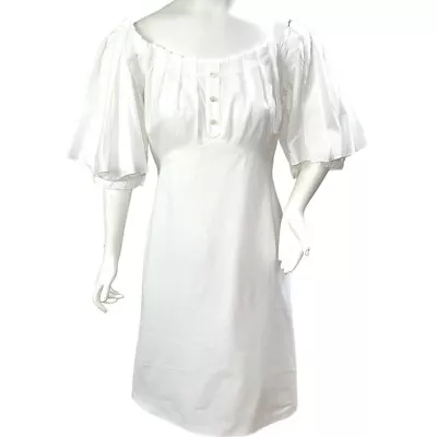 ZAC POSEN Off The Shoulder White Fit Flare Dress Woman’s Size 6 • $50