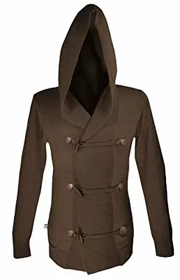 $94.64 • Buy Musterbrand DARK BROWN Assassin's Creed Men Knit Cardigan Musketeer, US X-Small