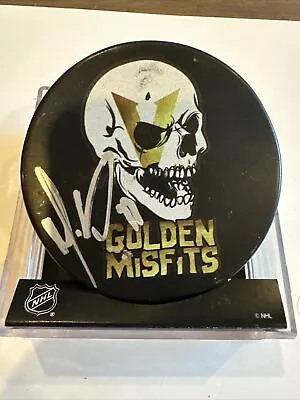 GOLDEN MISFITS Signed Maxime Lagace VEGAS GOLDEN KNIGHTS PUCK INAUGURAL • $39.99