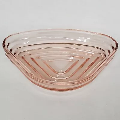 Vintage Anchor Hocking Manhattan Pink Glass Triangle Relish Tray Insert • $10