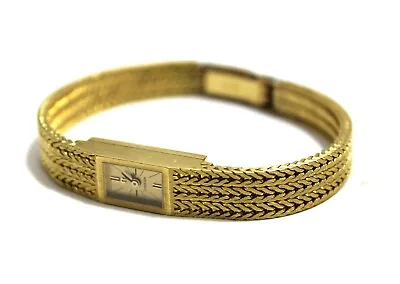 Vintage Ladies Omega 18k Yellow Gold Solid 750 33Grams Back Wind Wristwatch 6.5  • $2374.95