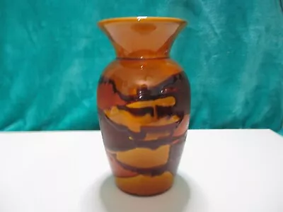 Royal Haeger Earth Wrap Vase Urn Style Earthy Colors Gold Orange Brown Crackle • $9.99