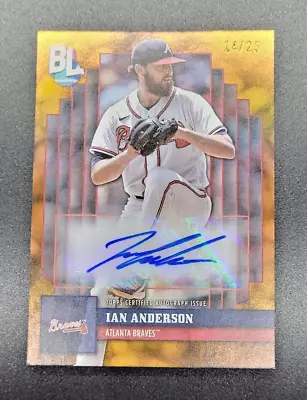 2024 Topps Big League IAN ANDERSON **ORANGE FOIL AUTOGRAPH /25** Braves Auto • $19.99