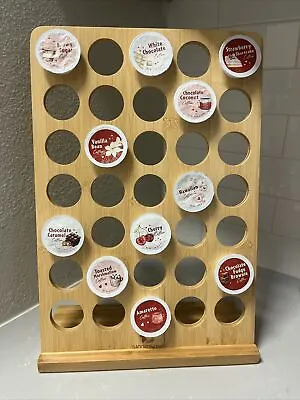 K-Cups Pods Holder Bamboo Organizer Display Rack CountertopCoffee Not Included • $12.45