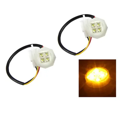 $15.99 • Buy Xprite 2pcs 20W LED Hideaway Strobe Light Bulbs Amber Headlight Replacement