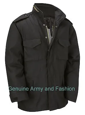 £45.99 • Buy M65 Jacket Army Military Combat US Field Winter Quilted Warm Lined Vintage Black