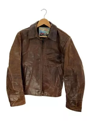 Aero Leather 38 Size Horse Hide Leather Jacket Brown • $679.55