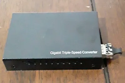 Gigabit Triple Speed Media Converter Fiber RJ45 Multimode SFP 10/100/1000 Switch • $23.19