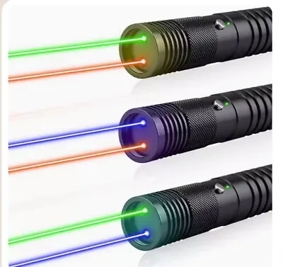 5000m Double Color Green Red Laser Pointer Pen Rechargeable Light Lazer Torch • £40.79