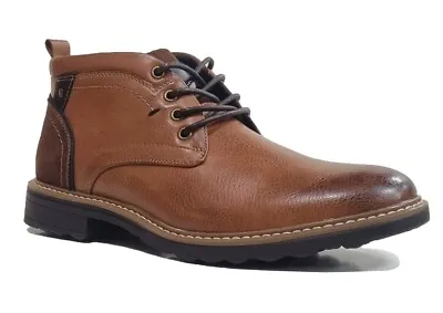 Mens Formal Lace Up Boots Tan Mens Casual Chukka Boots Size 7 8 9 10 11 12 NEW • £34.95