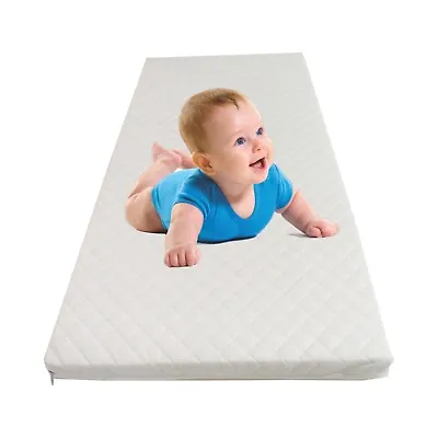 Grizzly Foam BABY COT  BED MATTRESS WATERPROOF BREATHABLE ALL SIZES Zipped Cover • £40