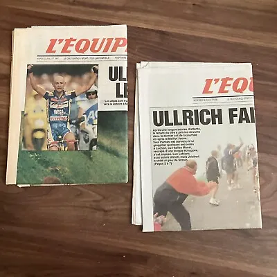 Marco Pantani 2 Original Never Unfolded L’EQUIPE Newspapers From 1997 And 1998 • $22.73