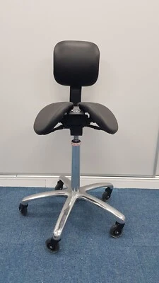 $590 • Buy Saddle Office Chair (Salli Pro Brand With Back Rest) Black Genuine Leather