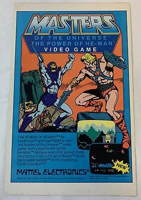 1983 Atari/Intellivision POWER OF HE-MAN Video Game Ad ~ Masters Of The Universe • $8.09
