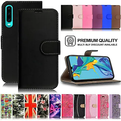 Case For Huawei P40 P30 P20 P10 P9 P8 Leather Shockproof Flip Wallet Phone Cover • £2.45