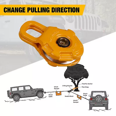 Heavy Duty Recovery Pulley Winch Snatch Block - 35 Ton MAX.Break Strength • $52.99