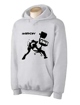 BANKSY OFFICE CHAIR HOODY - The Clash London Calling T-Shirt - Choice Of Colours • £25.95