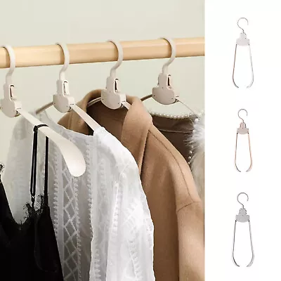 Traceless Clothes Hanger Plastic Non-Slip Foldable Travel Portable Drying Rack  • $2.68